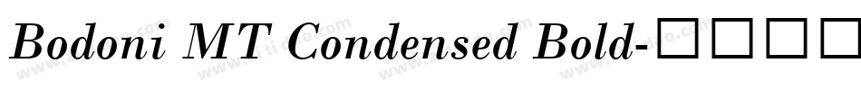 Bodoni MT Condensed Bold字体转换